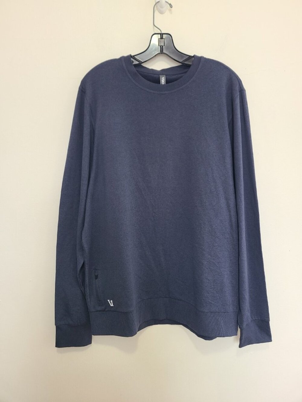 NWT Vuori Men’s Ponto Performance Crew Pullover Pocket Axure Heather Size XL